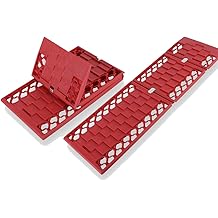 Jeremywell All-Weather Foldable Auto Traction Mat Tire Grip Aid, Car Escape, Emergency Off Road Traction Tool, Work for Snow, Ice, Mud, and Sand (2-Pack)
