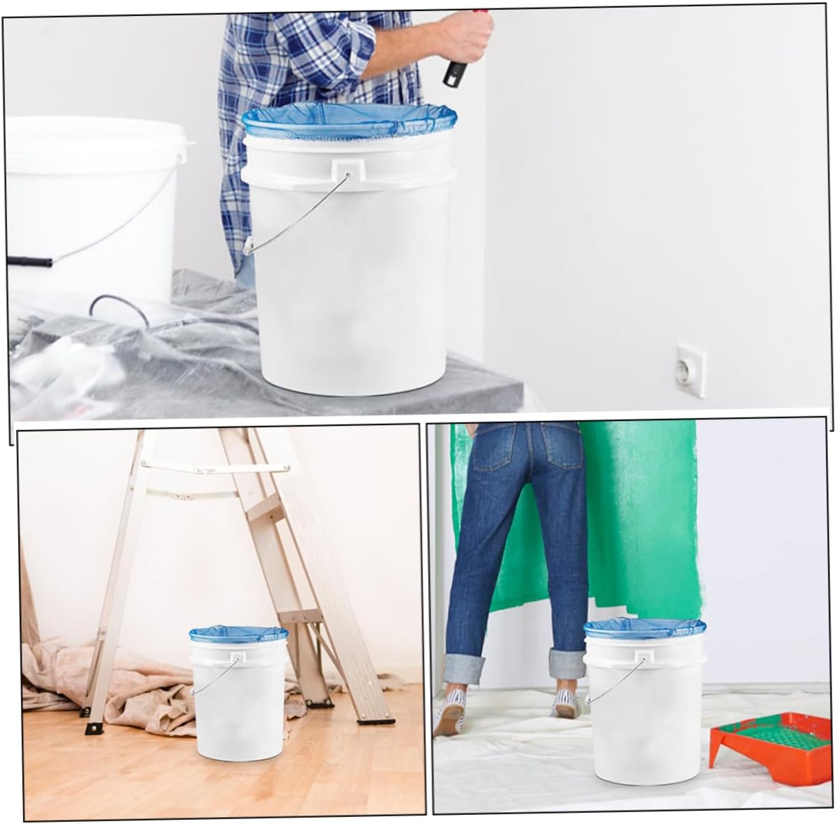 ORFOFE 6pcs Elastic Opening Paint Strainer Bag Fine Mesh Paint Filters Strainer Bags for Spray Gun Filter Reusable for Chemical Liquids