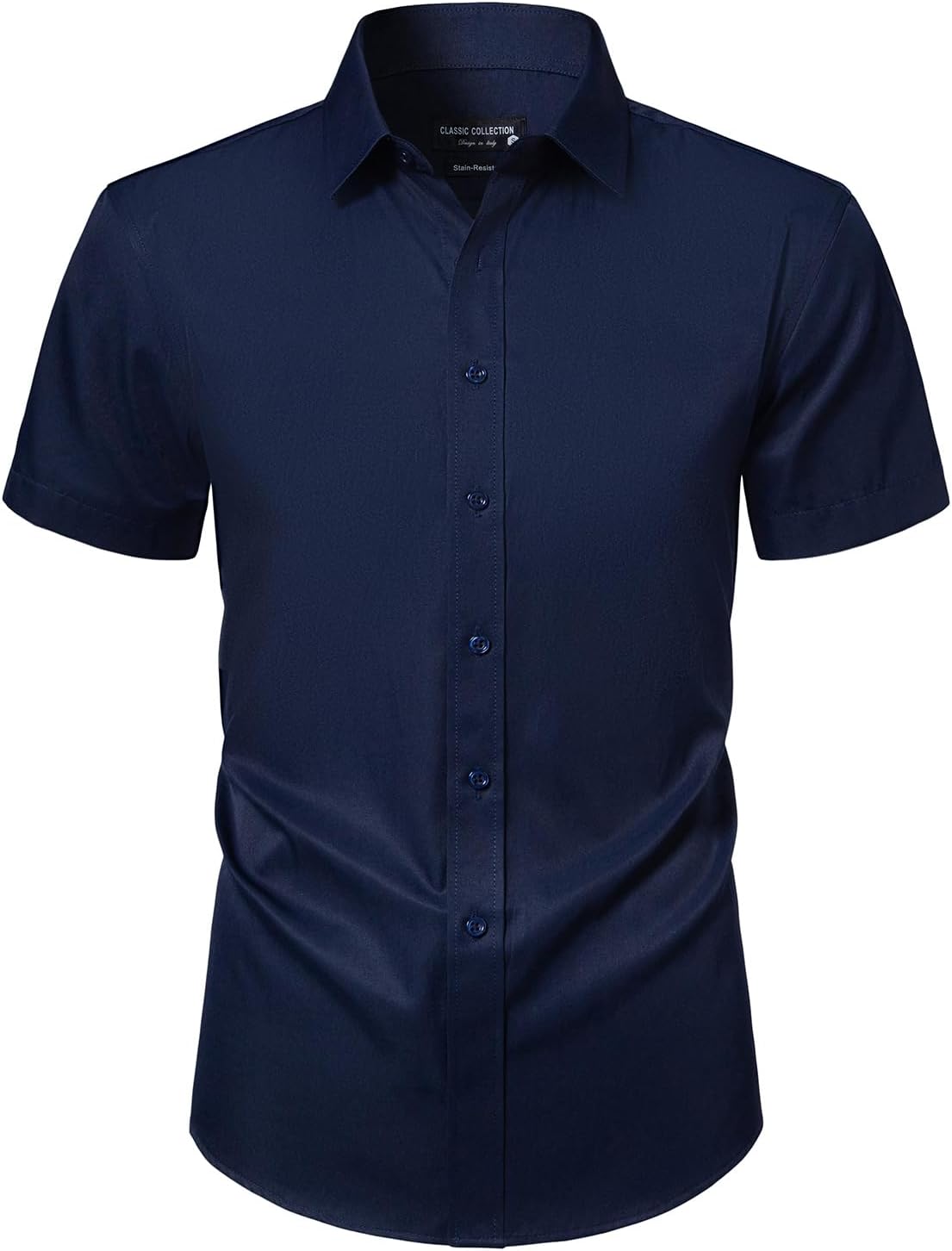 BEILU Men's Stain Shield Short Sleeve Slim Fit Formal Dress Shirts Business Casual Button Down Shirts - Image 3