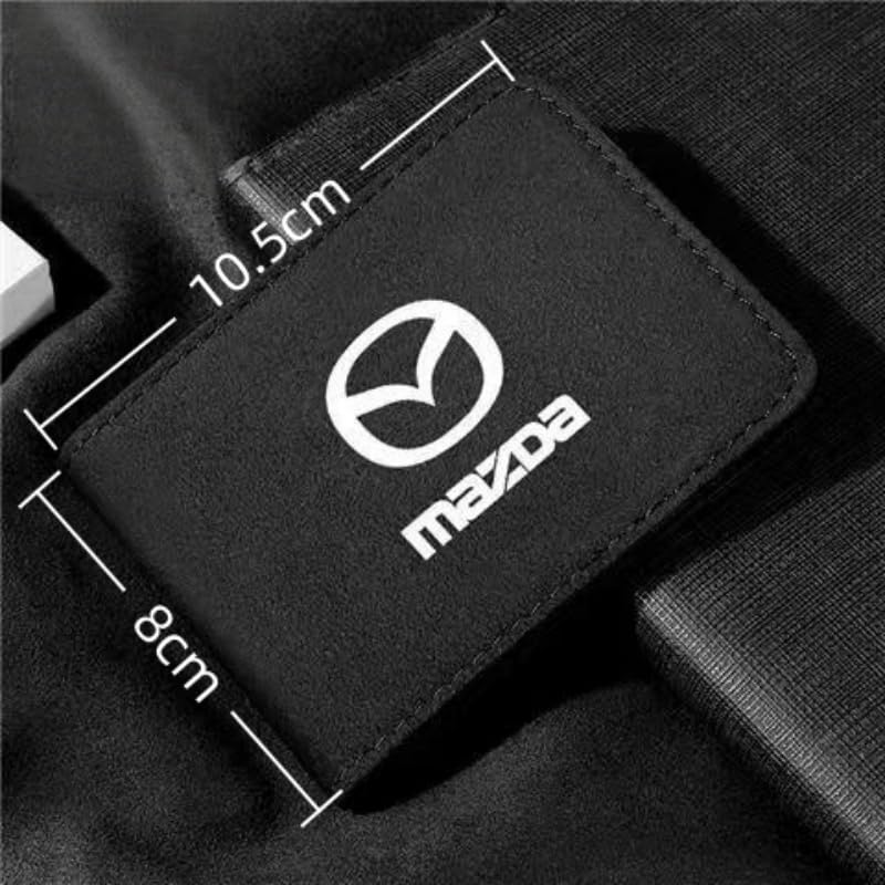 Leather Driver's License Holder for Mazda MX-5/Miata 2004 2005 2006 2007 2008 2009 2010, Slim, Window Protection, Car Accessories, Car Card Holder Wallet, Credit Card Holder,Black2