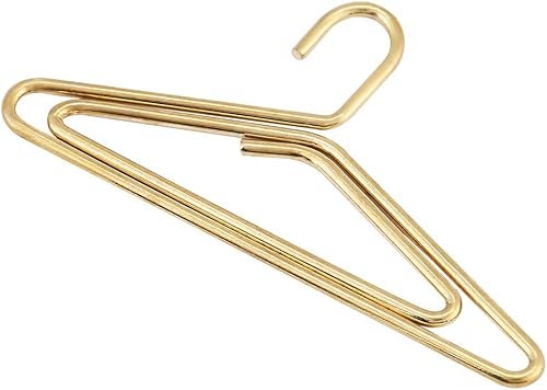 Miniatura 8 de 12 clips de papel con forma de colgador, marcapáginas de alambre de metal, clip organizador de documentos, suministros de papelería para oficina,