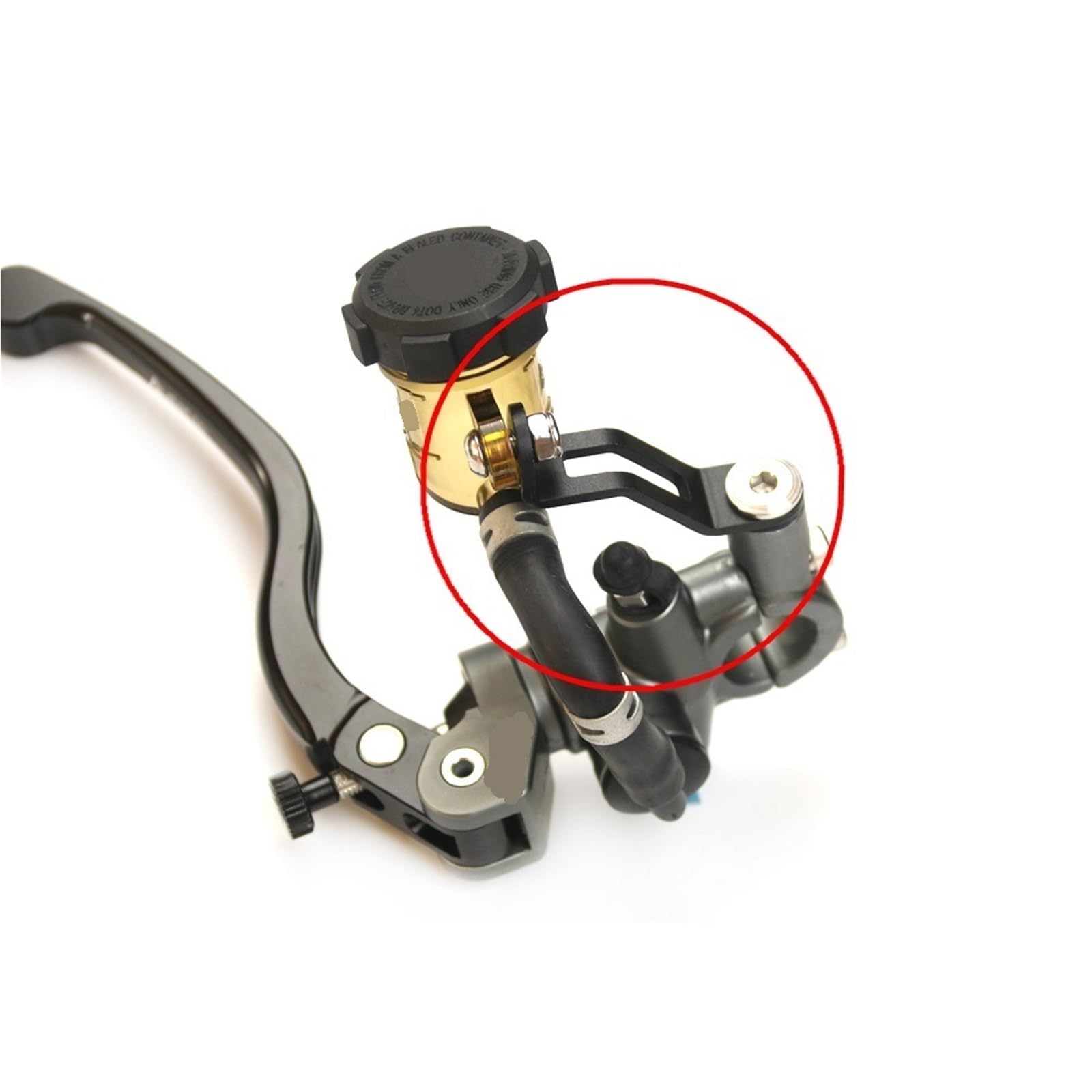 Dźwignie hamulca do motocykla Pasuje do motocykla sprzęgło hamulcowe główny cylinder zbiornik płynu oleju uchwyt na kubek wspornik pomocniczy(Black 3 piece)