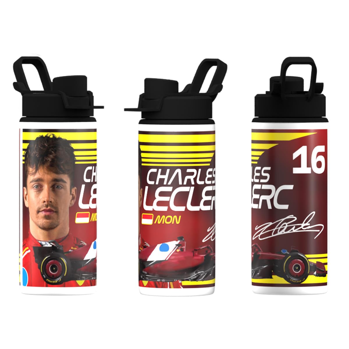 Partisan Leclerc Water Bottle 600ml Wht/Blk Lid