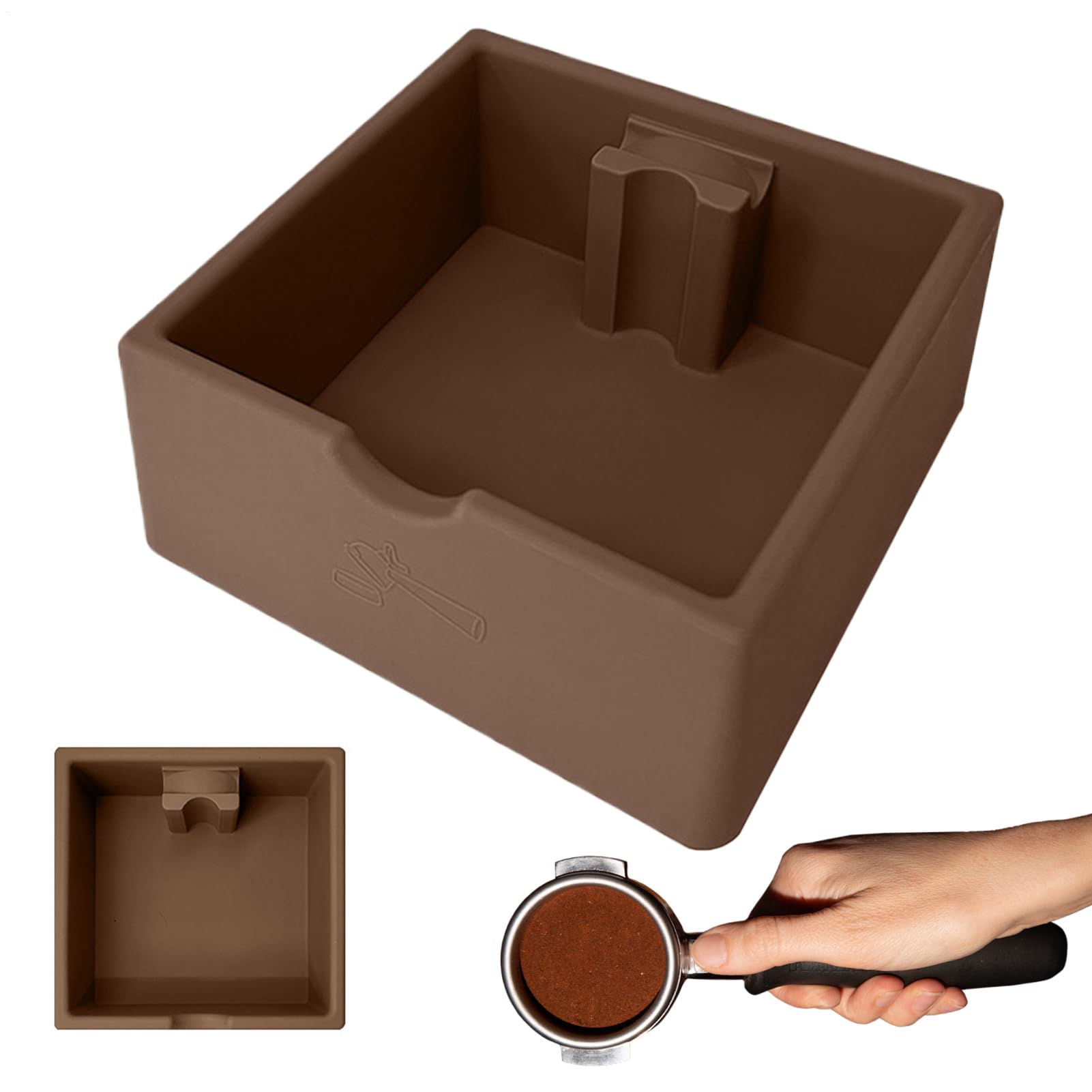 Caja knock box de café de 16 cm, la estación de almacenamiento ideal para tu cocina