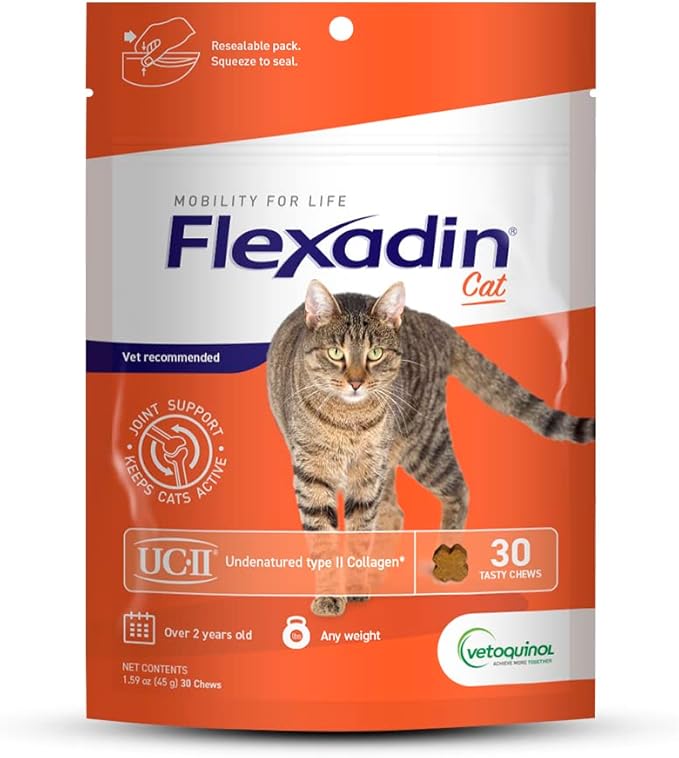 Vetoquinol Flexadin Cat Hip and Joint Support Chew with UC