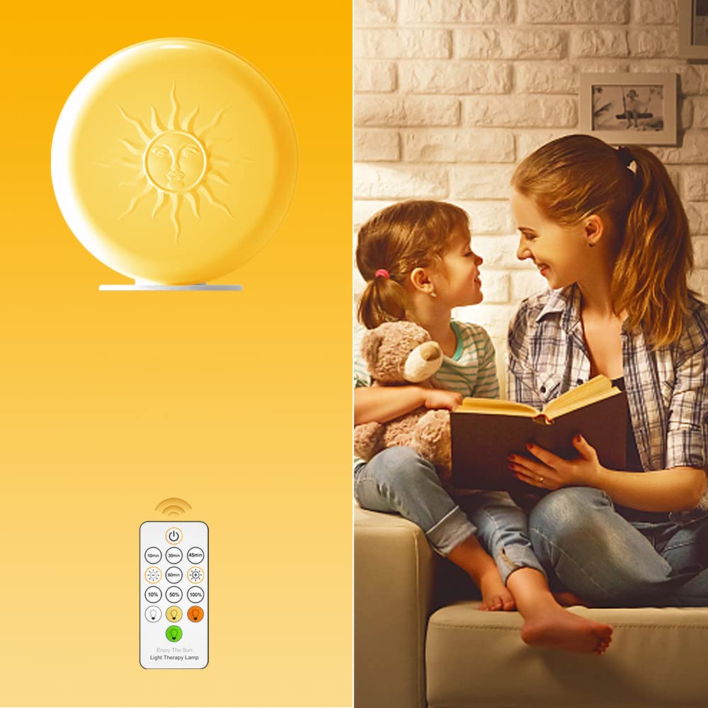 lampada diurna,10.000Lux,Lampada Naturale Alla Luce solare,Con Timer,Telecomando
