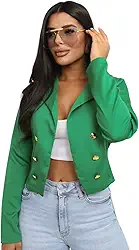 Blazer Curto Alfaiataria Casaco Feminino R074