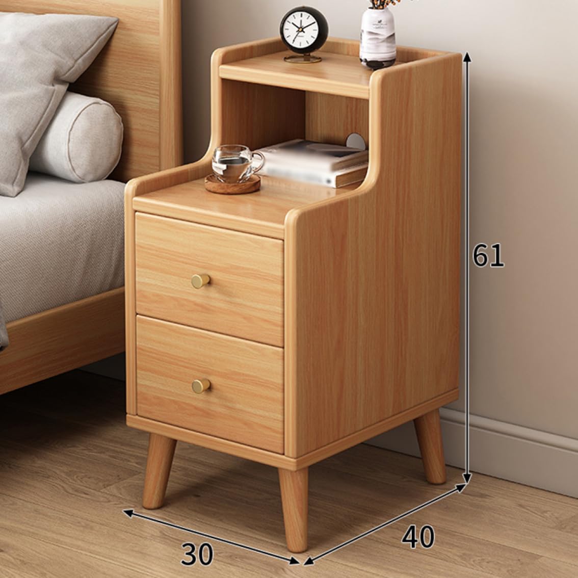 Amazon.co.jp: [dhiuebc] サイドテーブル ナイトテーブル 収納