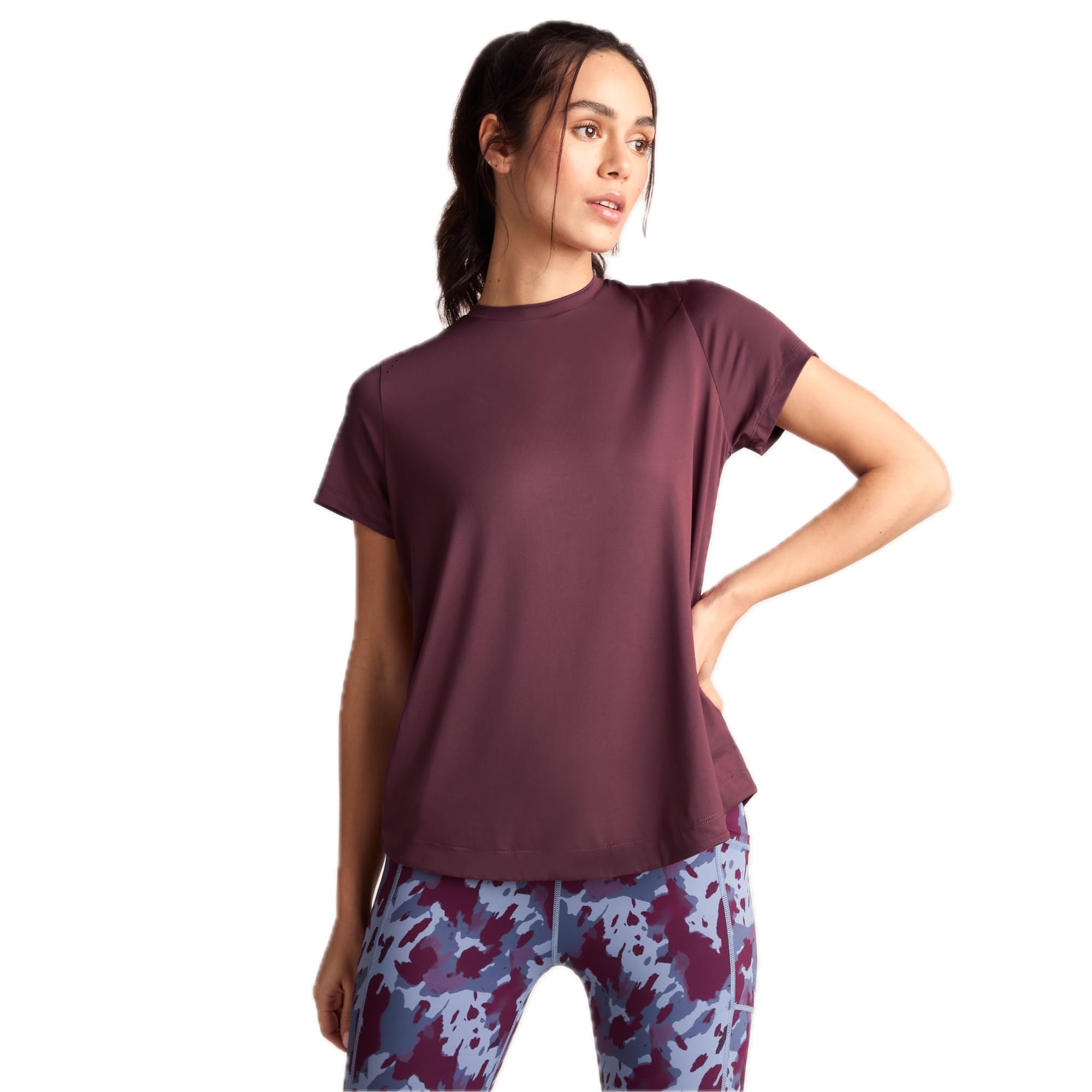 TOG24 Florrie Womens Short Sleeve Tech Top, Lightweight, Quick Wicking, Active Gym Shirt, Laser Cut, Ladies Activewear