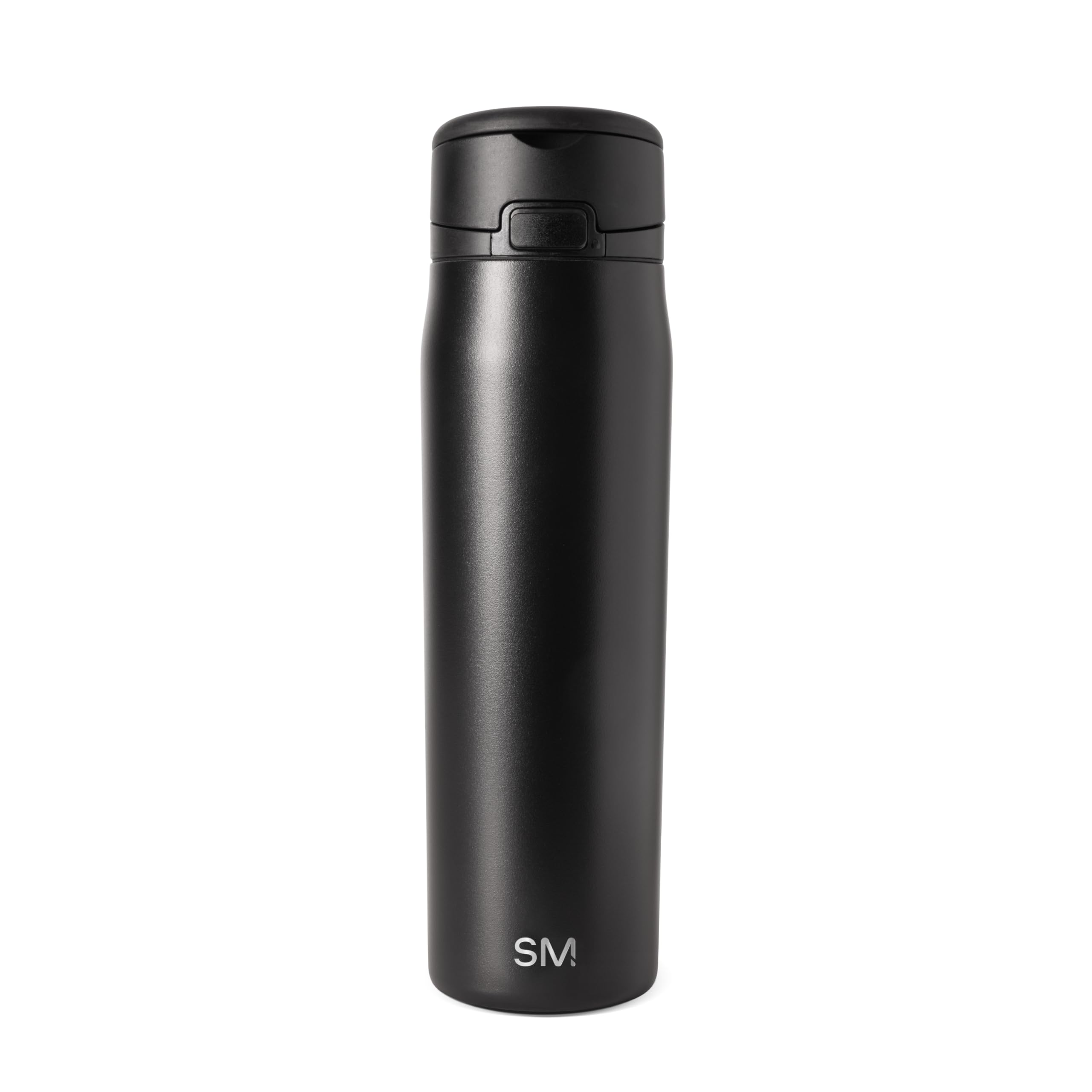 Simple Modern Mesa Loop Water Bottle with Straw | 24oz Cup Holder Friendly Insulated Stainless Steel Bottles for Travel, Sports and School | Midnight Black โ image 1