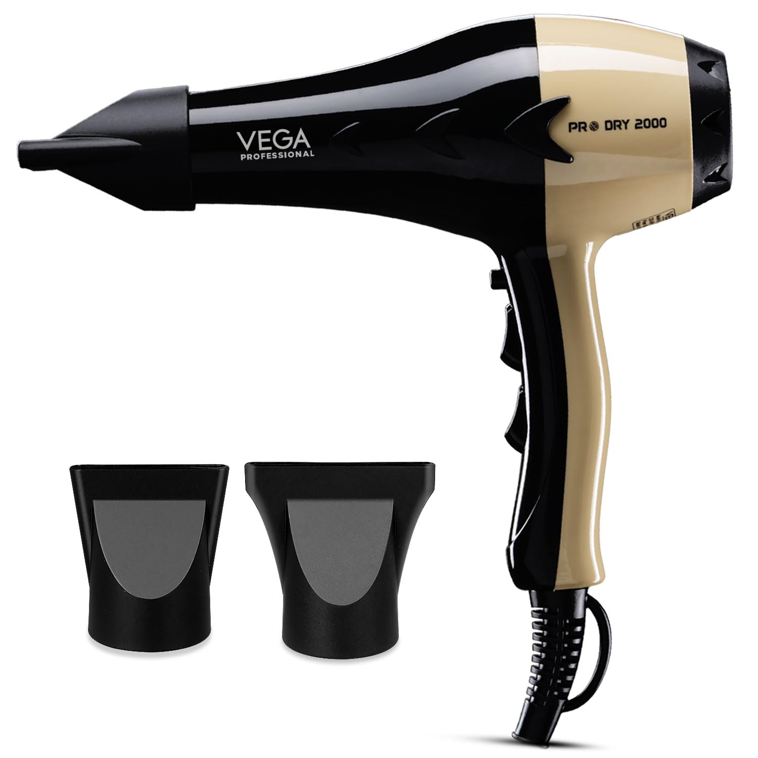 VEGA PROFESSIONAL Pro Dry 1800-2000 Watts Hair Dryer For Salon Professionals & Every Day Styling At Home | Cool Shot Button And 3 Heat & 2 Speed Settings, Gold, (Vpvhd-04)-picture-15