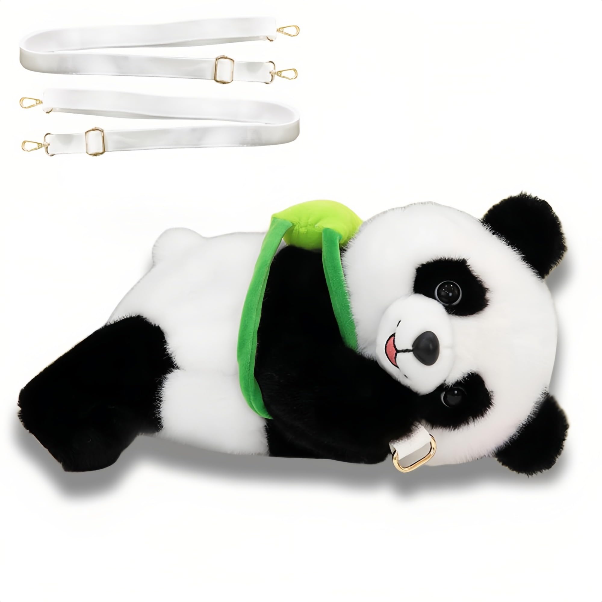 buyborgood Stuffed Animal Backpack Crossbody Bag Realistic Plush Shoulder Bag