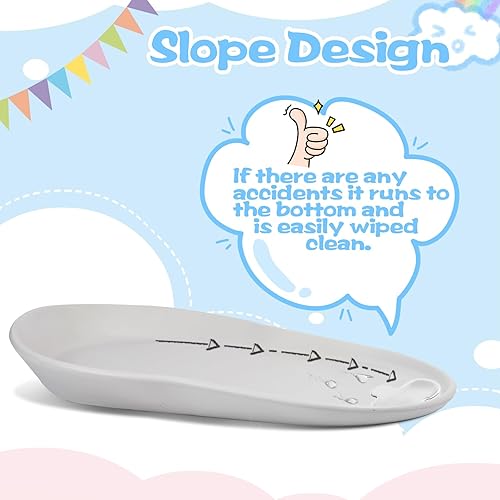 Miniatura 3 de Cambiador de bebé, impermeable y antideslizante, fácil de limpiar, material de espuma suave y cálido, cambiador portátil, ligera inclinación recoge