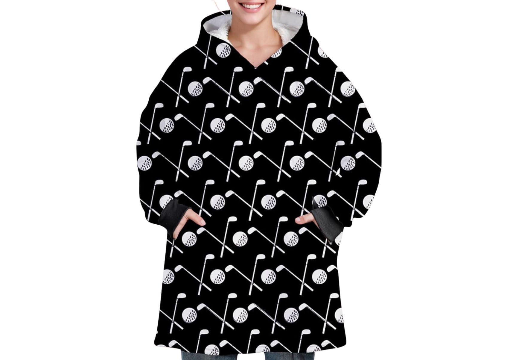 Golf Gifts, Golf Themed Wearable Flannel Blanket Hoodie, Oversized Flannel  Hooded Blanket Sweatshirt, One Size, Black, One Size : Amazon.ca: Home
