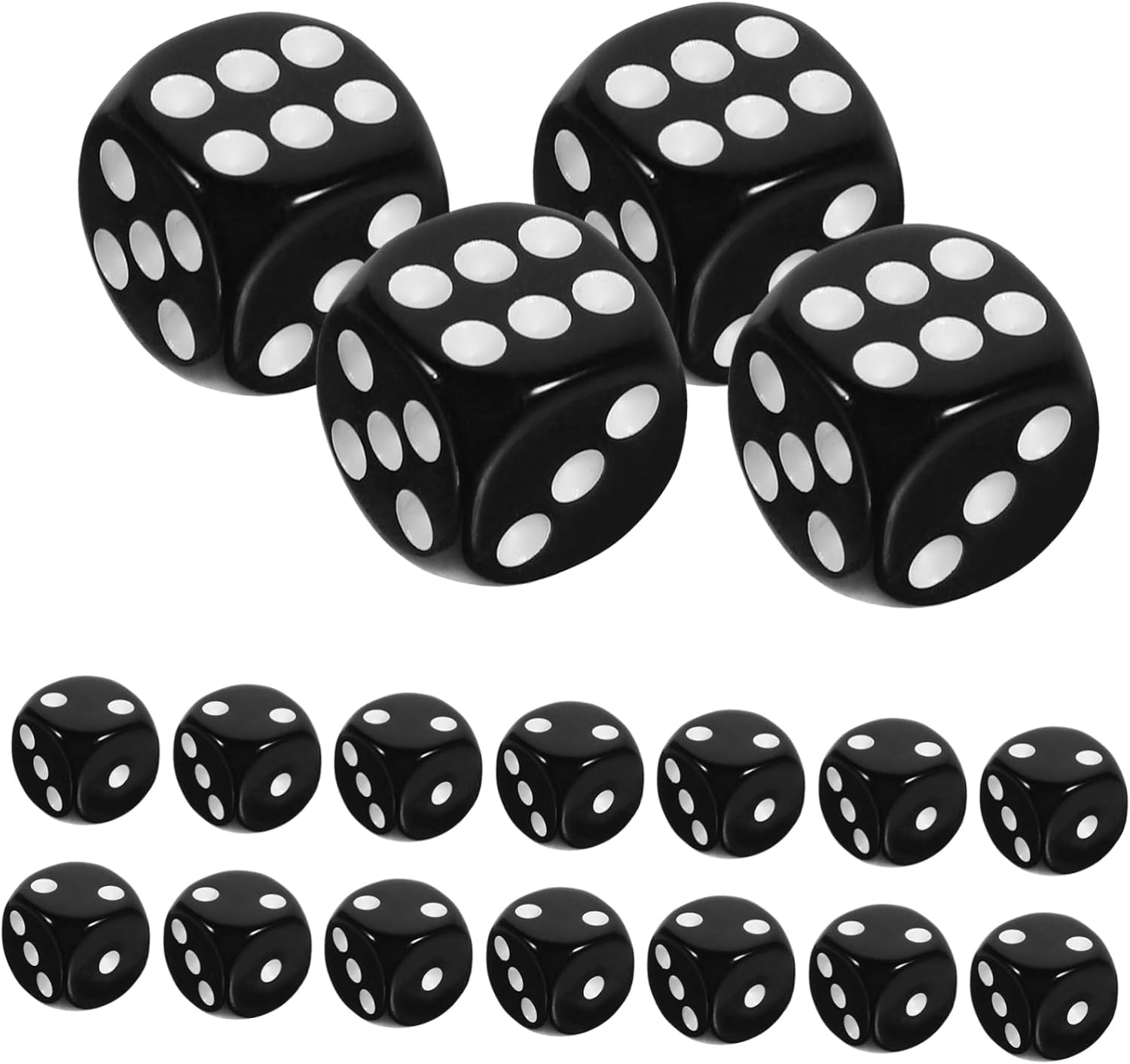 5sets Multi Sided Acrylic Dice for Board Games Lightweight Dice Accessories for Parties and Home Gaming Experience 50pcs*5