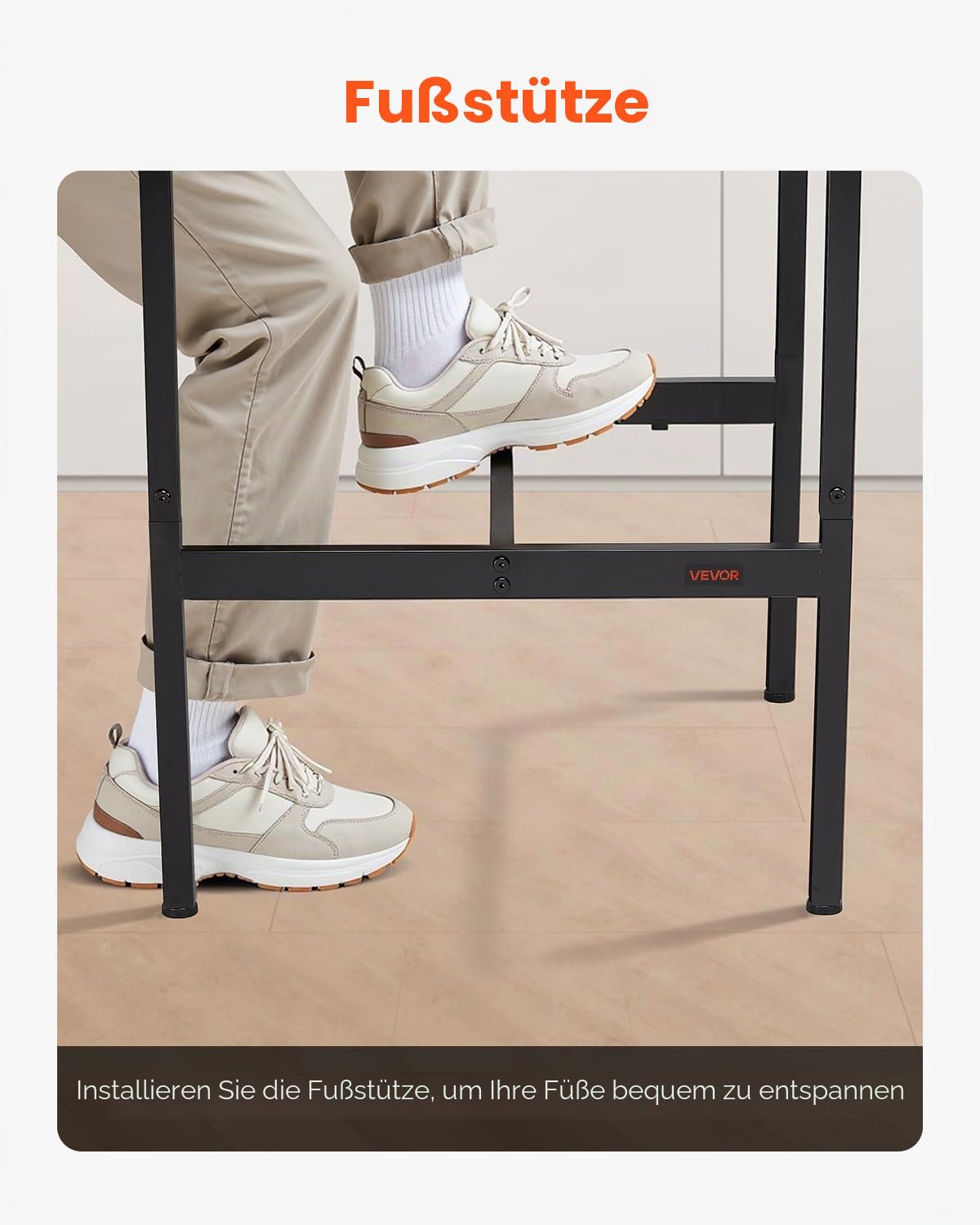 VEVOR Bartisch Bistrotisch Kneipentisch mit Metallrahmen, Kleiner Küchentisch Esstisch (610 x 610 x 914 mm), Ausstellungstisch für Wohnzimmerpartys Pubs Esszimmer Cafés, rustikales Braun & Schwarz