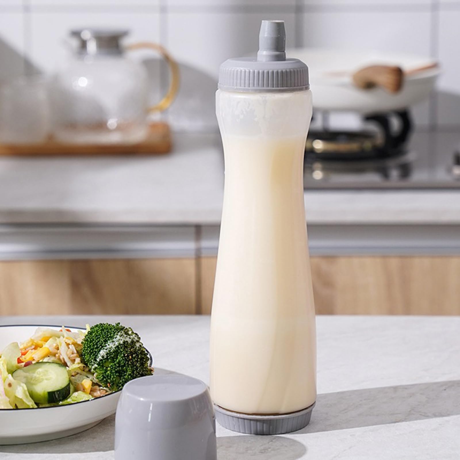 Bottiglia Per Impasto Pancake - Dispenser Con Sfera Miscelante In Acciaio