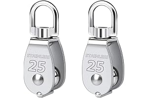 Pulley 304 Stainless Steel Single Pulley Block M25 Small Heavy Duty Swivel...
