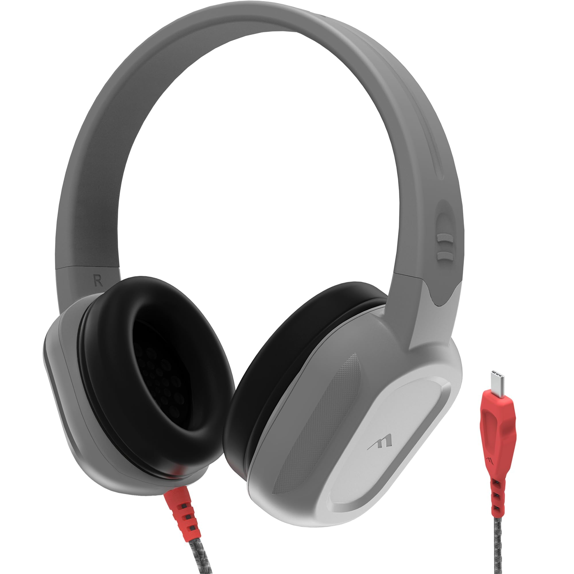 Brenthaven Headphones Wired | USB C On-Ear Rugged 2 Adjustable Headphones with Long Tangle Free Cord - Lightweight Durable and Drop Tested School