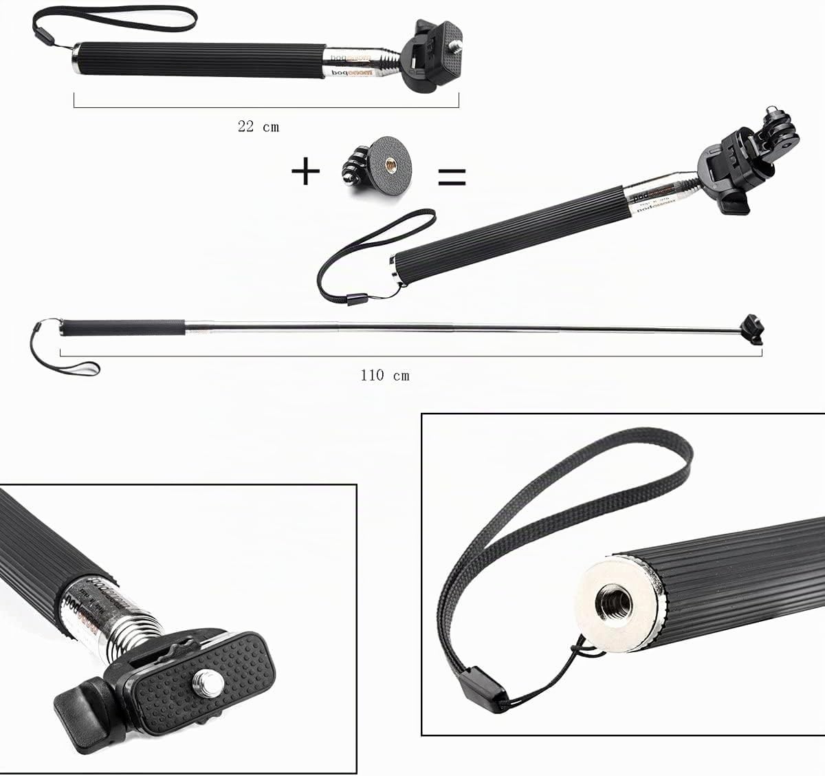 20-en-1 Accesorios de cámara de acción para GoPro Hero 13 12 11 10 9 8 MAX 7 6 5 4 Black GoPro 2018 Session Fusion Silver White Insta360 dji SJCAM APEMAN AKASO y Otras cámaras.