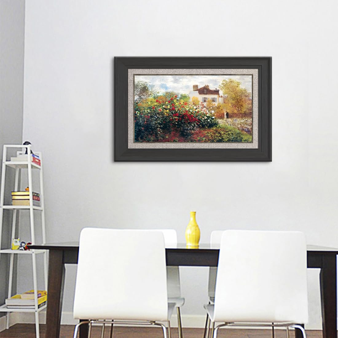 Amazon.co.jp: リビング アートパネル モネ 「庭園のアーチスト」 木枠