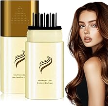 2-in-1 Hair Color Stick & Comb, Graue Haare Abdecken für Frauen und Männer, Natürlich Ansatzfarbe Wasserdicht und schweißdicht für Alle Haartypen (Naturbraun)