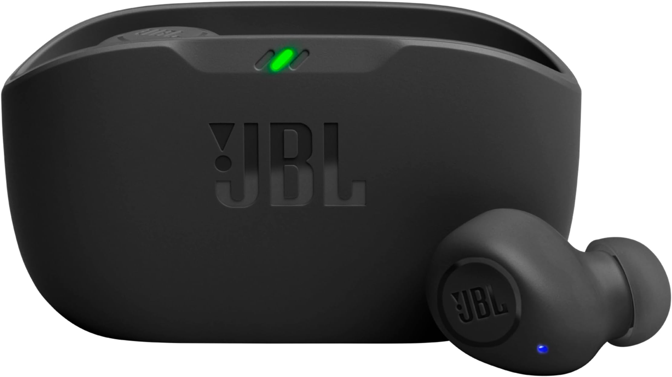 JBL Wave Buds In-Ear Wireless Earbuds with IP54 and IPX2 Waterproofing, Powerful Bass and 32-Hour Battery Life, Black