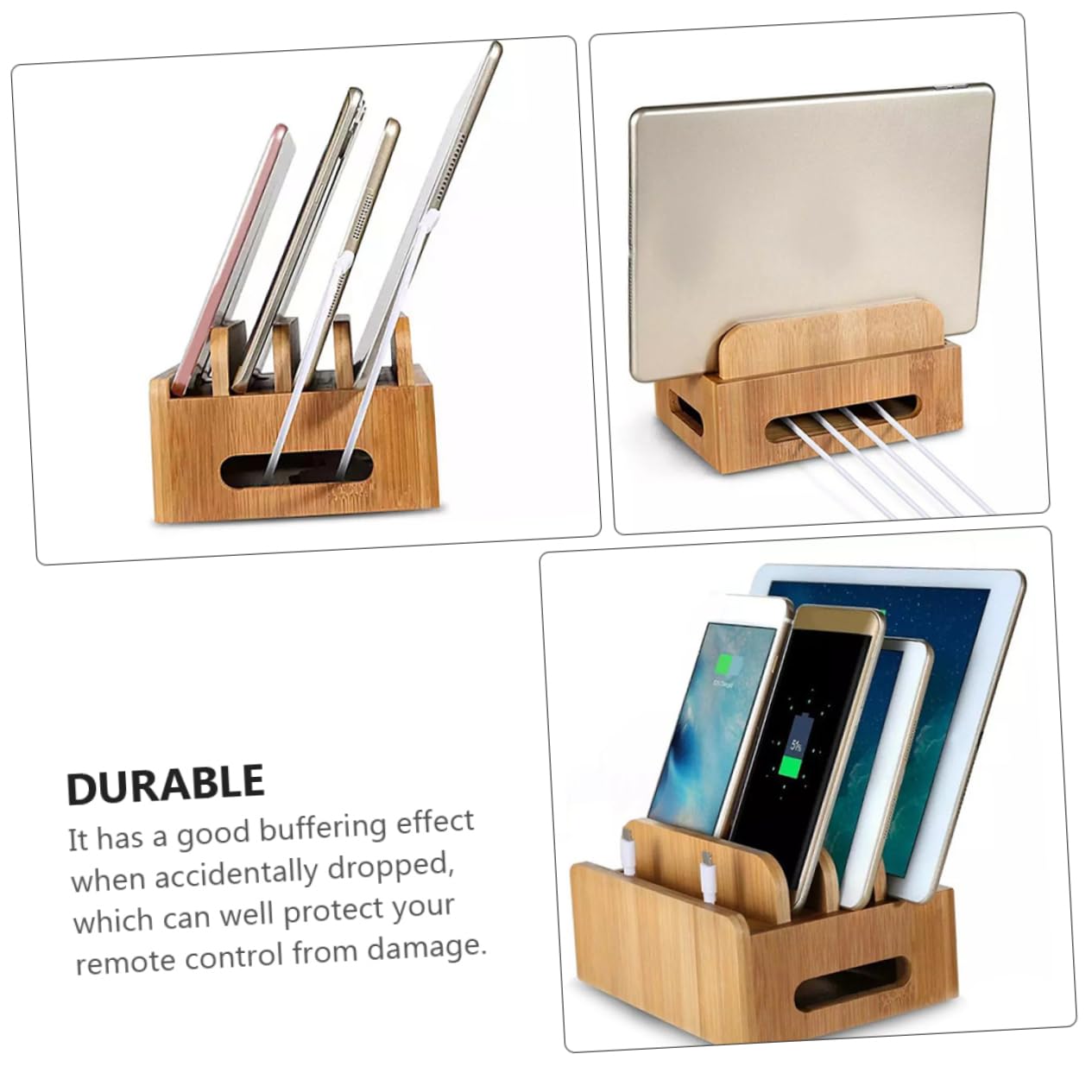 UPKOCH Stazione Di Ricarica in Legno Per Dispositivi Elettronici Organizer Usb Multi Dispositivo Con Supporto Per e Tablet Design Per Scrivania Ordinata e Pulita