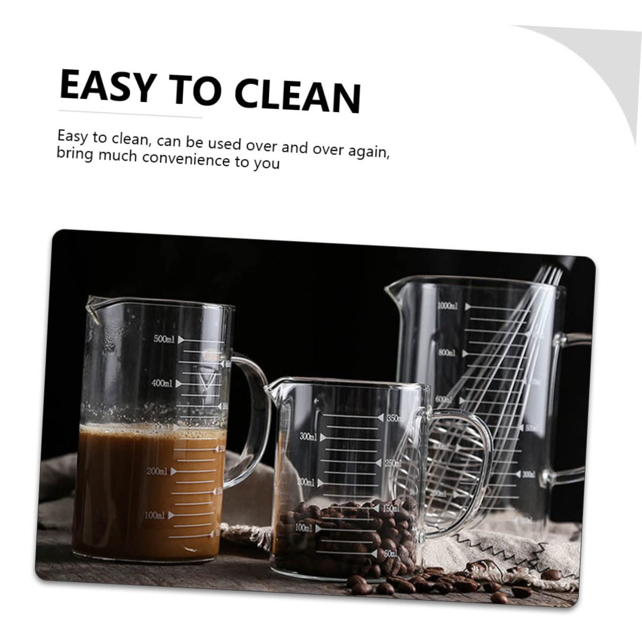 3pièces Tasses à Mesurer Verre De Tasses Graduées Pour Cuisine Pâtisserie