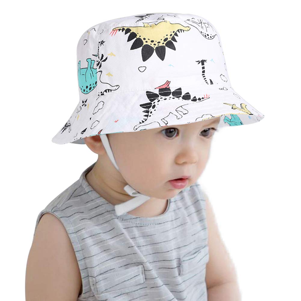 Sun Hat for Baby Girl Boy Toddler Kids Child UPF 50 Cotton Summer Bucket Sunhat Adjustable Chin Strap