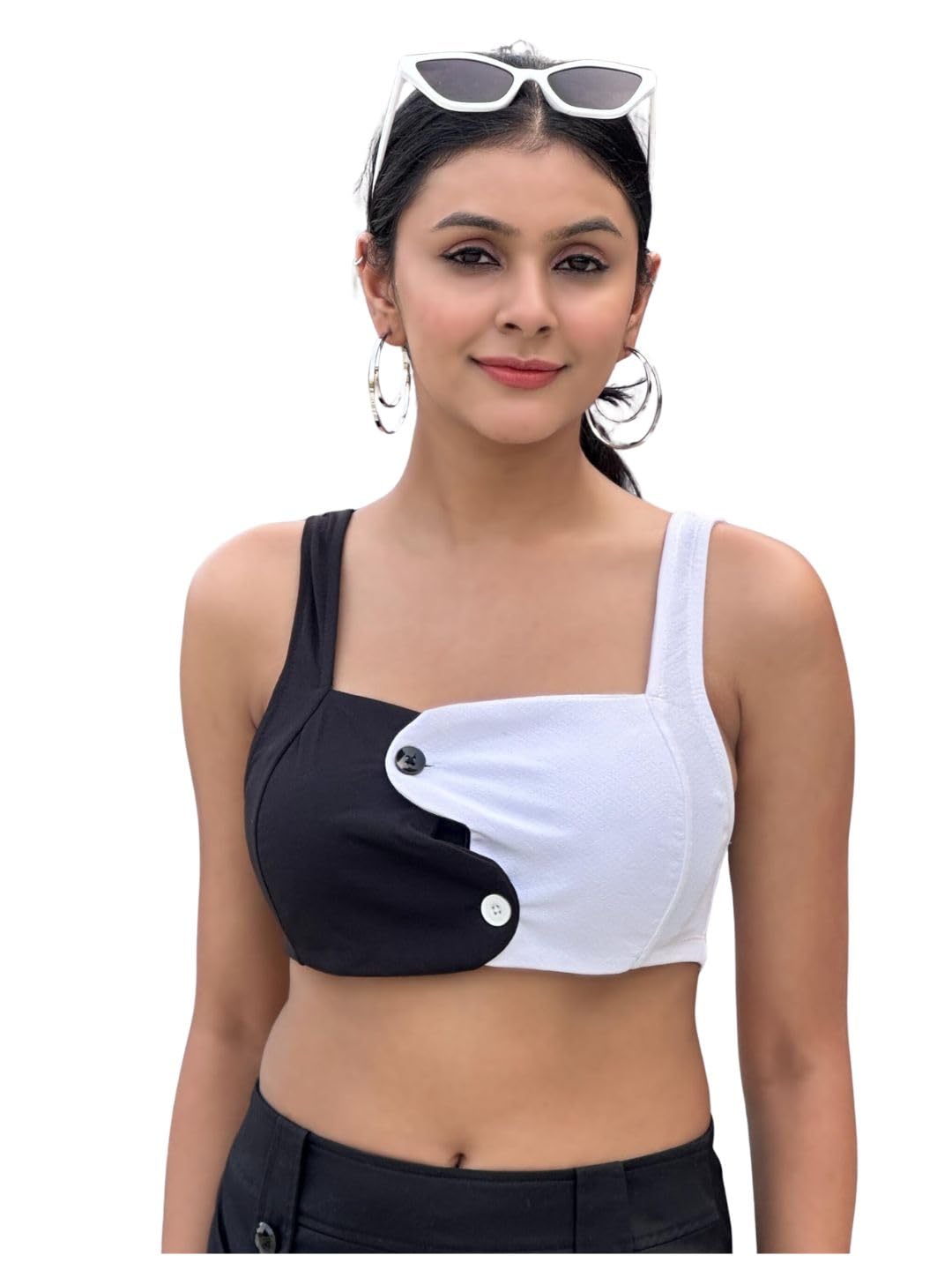 tandul Women's Solid Multicolor Cotton Blend Top Regular Fit Sleeveless Top for Womens Soft & Breathable & Comfortable Outfits for Office, Casual, Festive & Party (11890)-picture-34