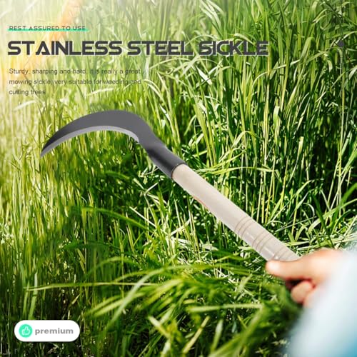 Cuchillo de siega largo con mango de madera YARNOW miniatura 5