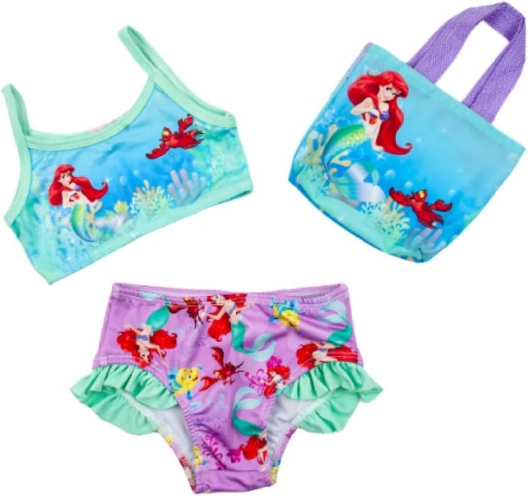 Biquíni Infantil Menina Estampado de Personagem para Crianças + Bolsa Moda Praia Verão – Personagem 4