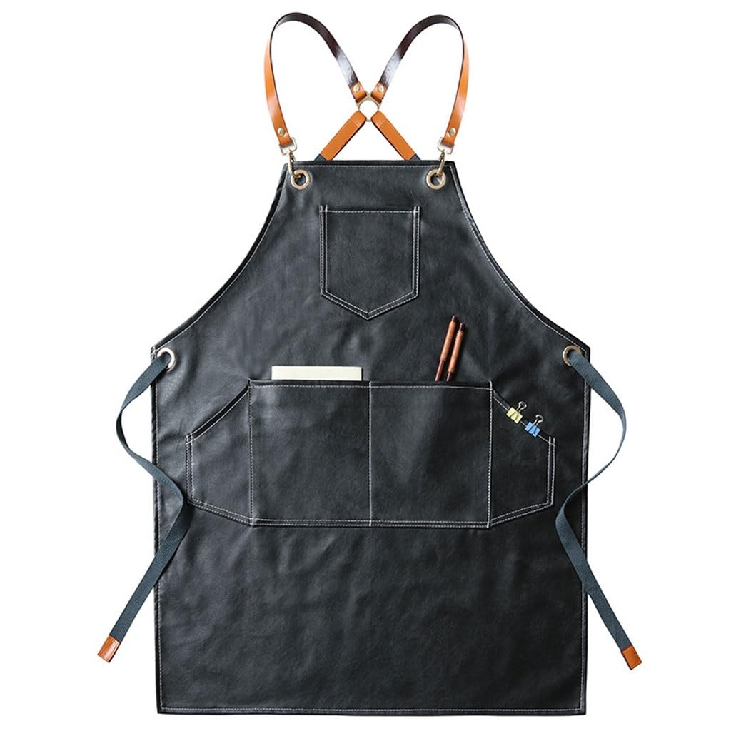 TEESONG Delantal de Chef Delantal hogar Cocina lavavajillas Ropa de Trabajo Restaurante Camarero Peluquero Delantal for manicura Ropa de Trabajo for Hombres y Mujeres Delantales para Hombres(B)