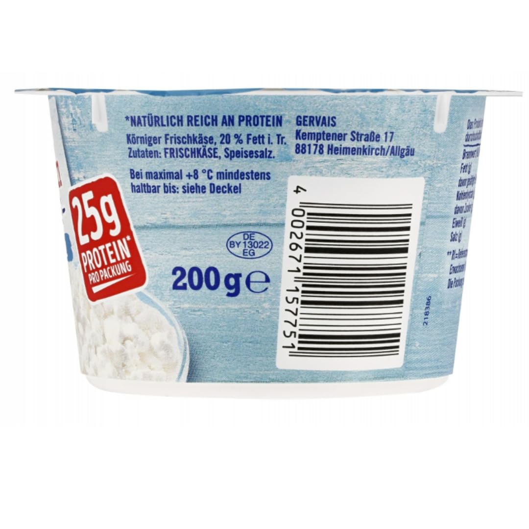 Gearvais Käse Hüttenkäse Original Käse Harzer Käse mit Kümmel 200 gramm, 4er