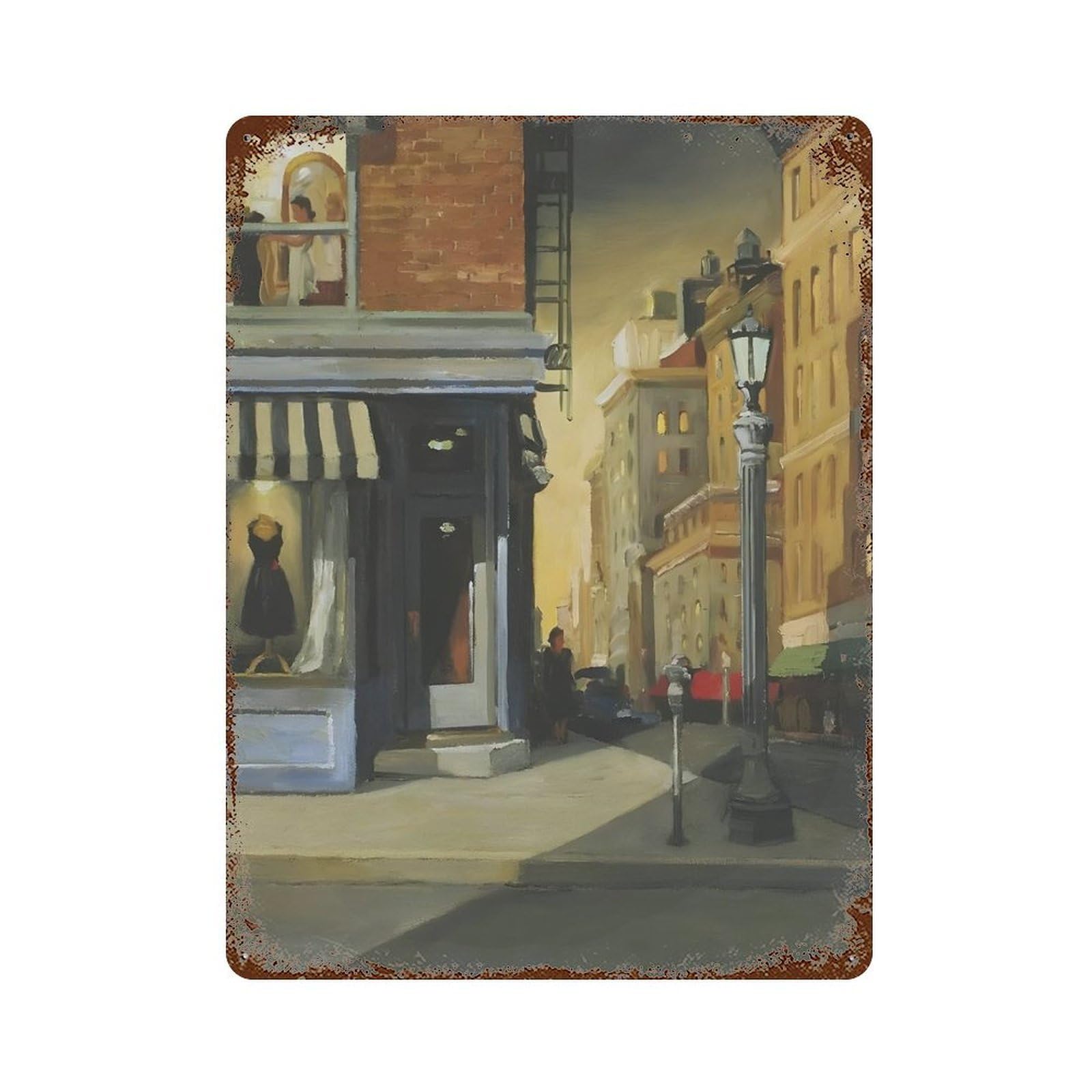 xiaoxiaoshen Edward Hopper Famous Oil (24) Wall Decor Art Metal Tin Poster Modern Home Decor Art Home Bar Shop Decorations Vintage Sign 40x30cm