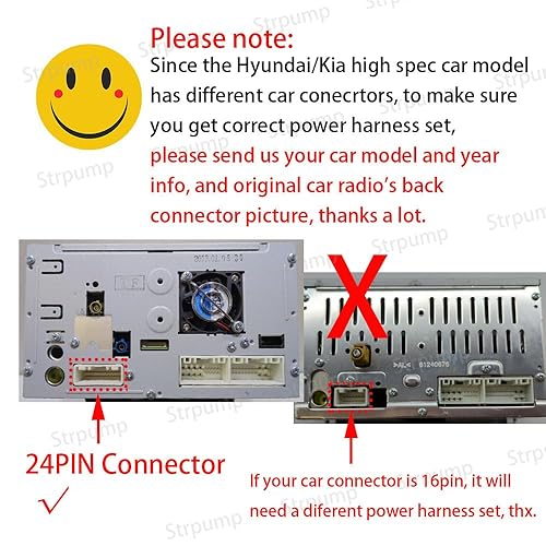 Miniatura 3 de 16Pin coche radio estéreo cámara arnés cable de alambre para Hyundai Elantra IX45 para KIA Sorento K3 Sportage Cerato con SPDIF AMP
