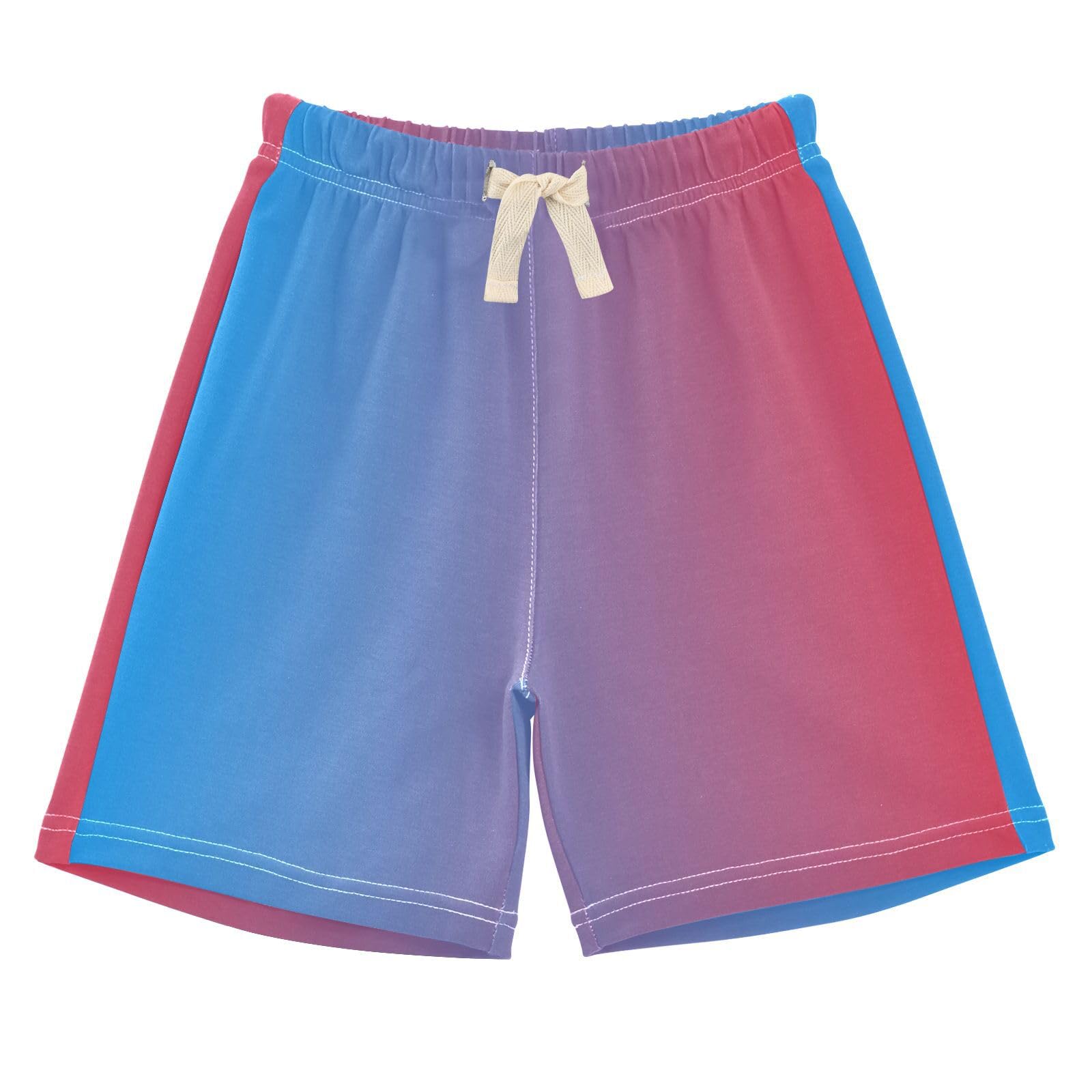 J JOYSAY Light Blue Red Gradient Toddler Baby Boy Shorts Running Athletic Shorts with Drawstring Elastic Waist Toddler Boys Shorts for 3T Boys Baby