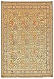 Ursprung: Indien Nain Trading Kaschmir Reine Seide 346x242 Orientteppich Teppich Beige Handgeknüpft Indien