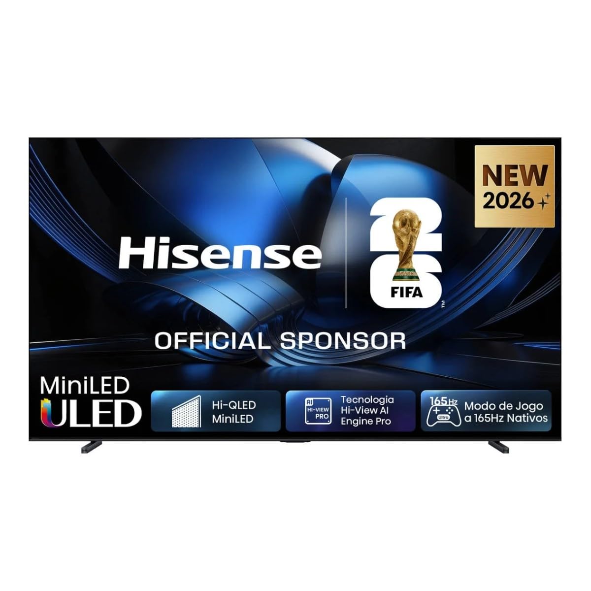 Hisense 100U7SE Mini LED Smart TV 100 Pouces, Hi-QLED MiniLED Mode Jeu 165 Hz natifs, Caisson de Basses intégré, Hi-View AI Engine Pro, Dolby Vision IQ, Smooth Motion IA, Mode Filmmaker