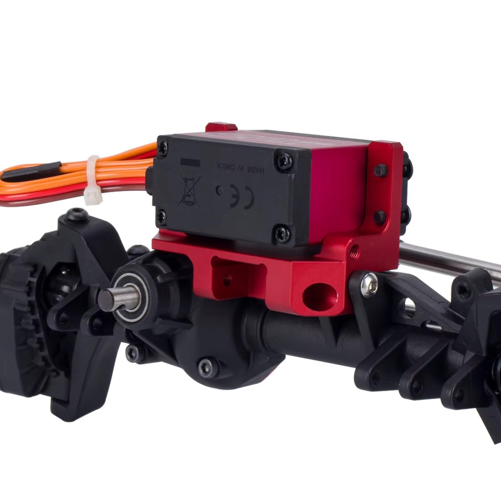 for SCX10 III 1/10 AR45P Portal Axle Servo Mount 4-Link Suspension RC Crawler Car Aluminium Alloy Upgrade Parts Accessories RC Car Accessories(Silver)