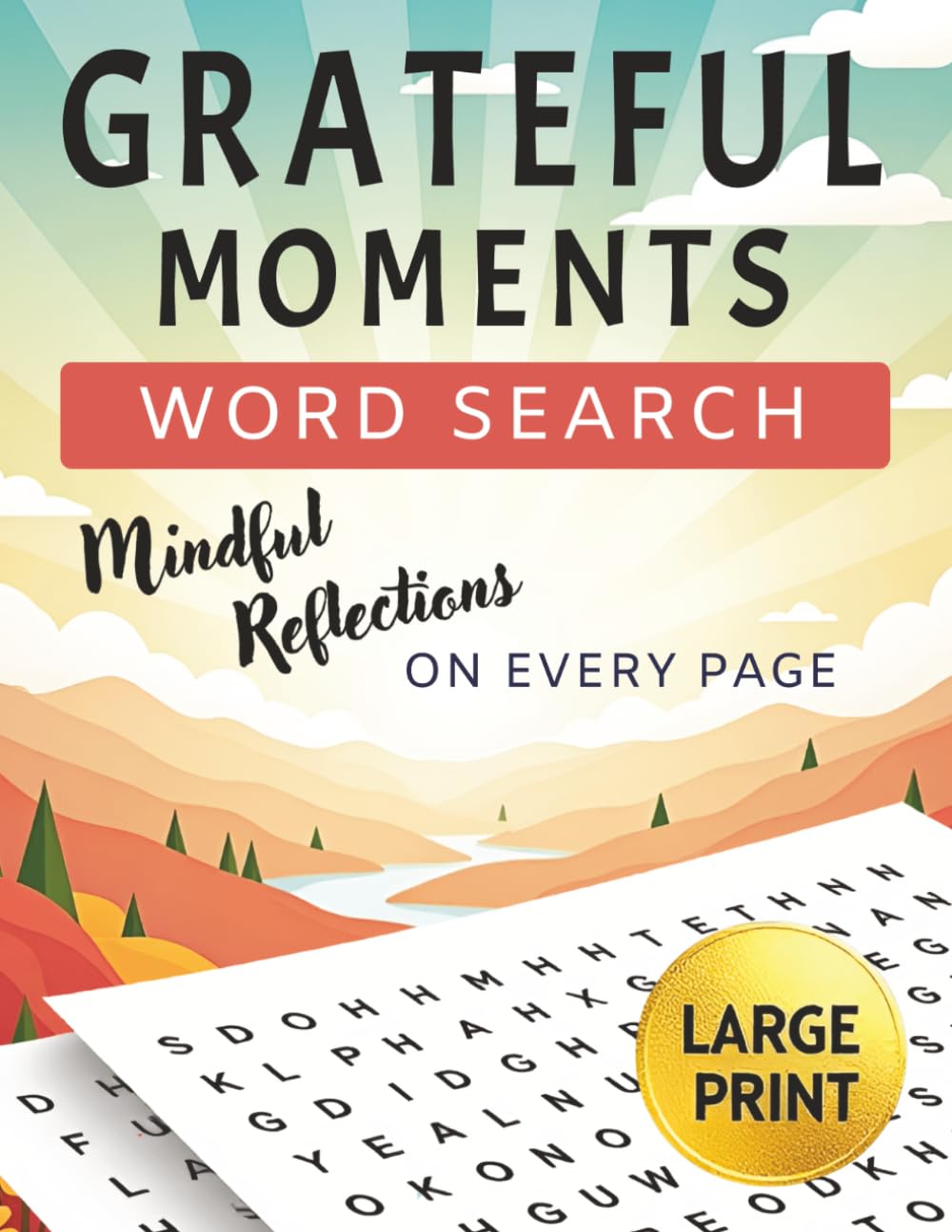 Grateful Moments Word Search Books for Adults Large Print Puzzle: Big Word Find Puzzles for Adults & Seniors to Keep Mind Active, Activity Games for Elderly Men Women Stress Relief