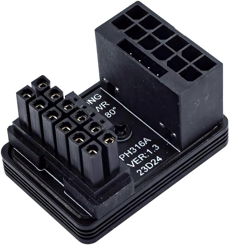 PCIe5.0 Graphic Card ATX3.0 Adapter PSU 12VHPWR Adapter GPU Steering Connector 16 Pin 600W Wiring Artifact PH316A