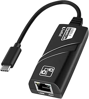 Usful Tech - USB C to Ethernet Adapter, Type-C (Thunderbolt 3) to RJ45 Gigabit 1000 Mbps Ethernet Adapter Compatible for MacBook Pro 2019/2018/2017, MacBook Air and More