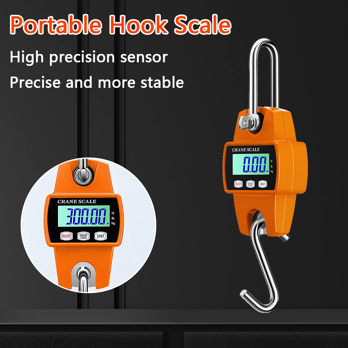 Bilancia A Sospensione Digitale Drcowu 300kg - Per Gru, Pesca, Caccia Con Telecomando - Foto 6