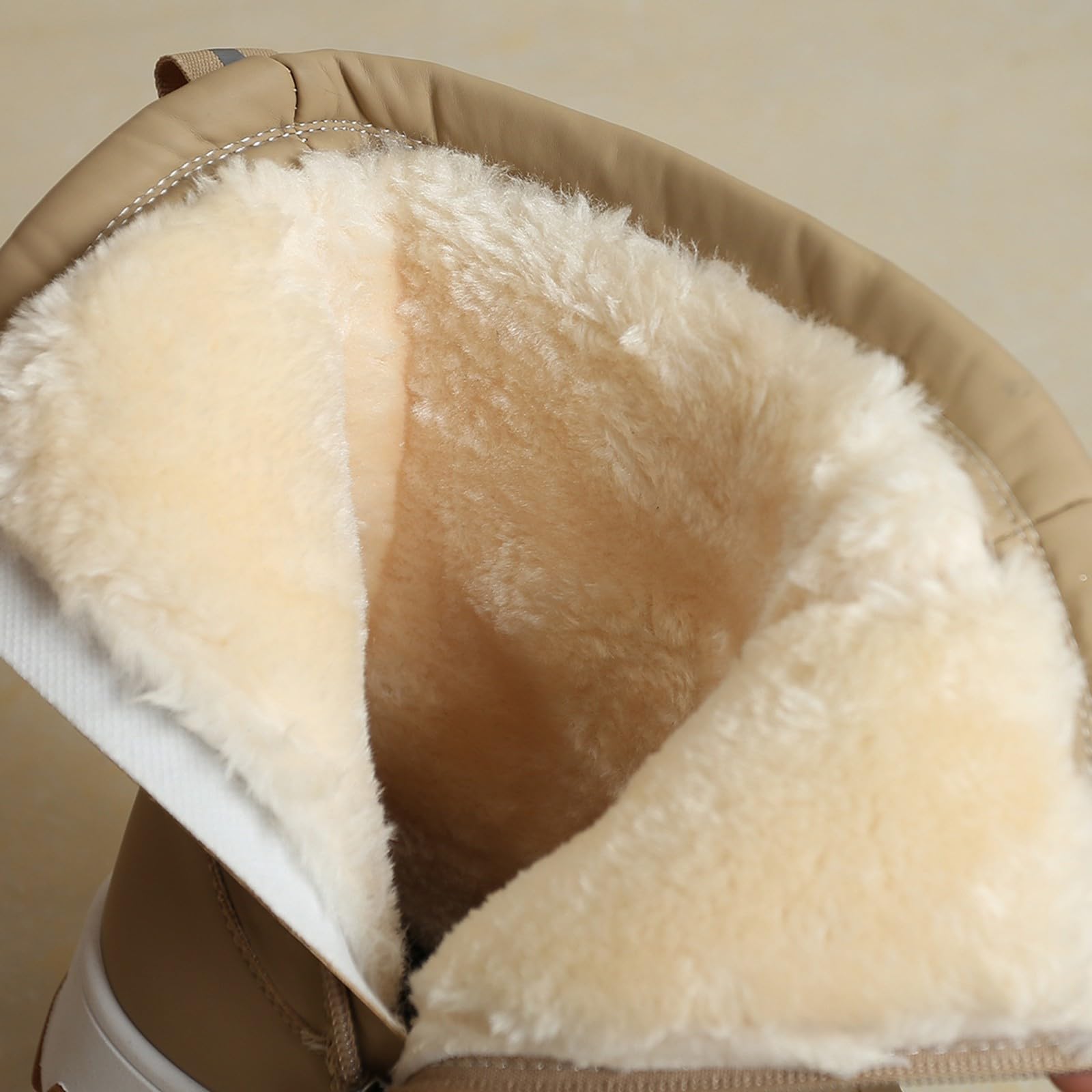 Stivali Da Neve Donna Stivali Pelliccia Fodera Calda Cerniera Impermeabile Stivaletti Suola Antistrappo Scarpe All'aperto Confortevole Scarpe Invernali