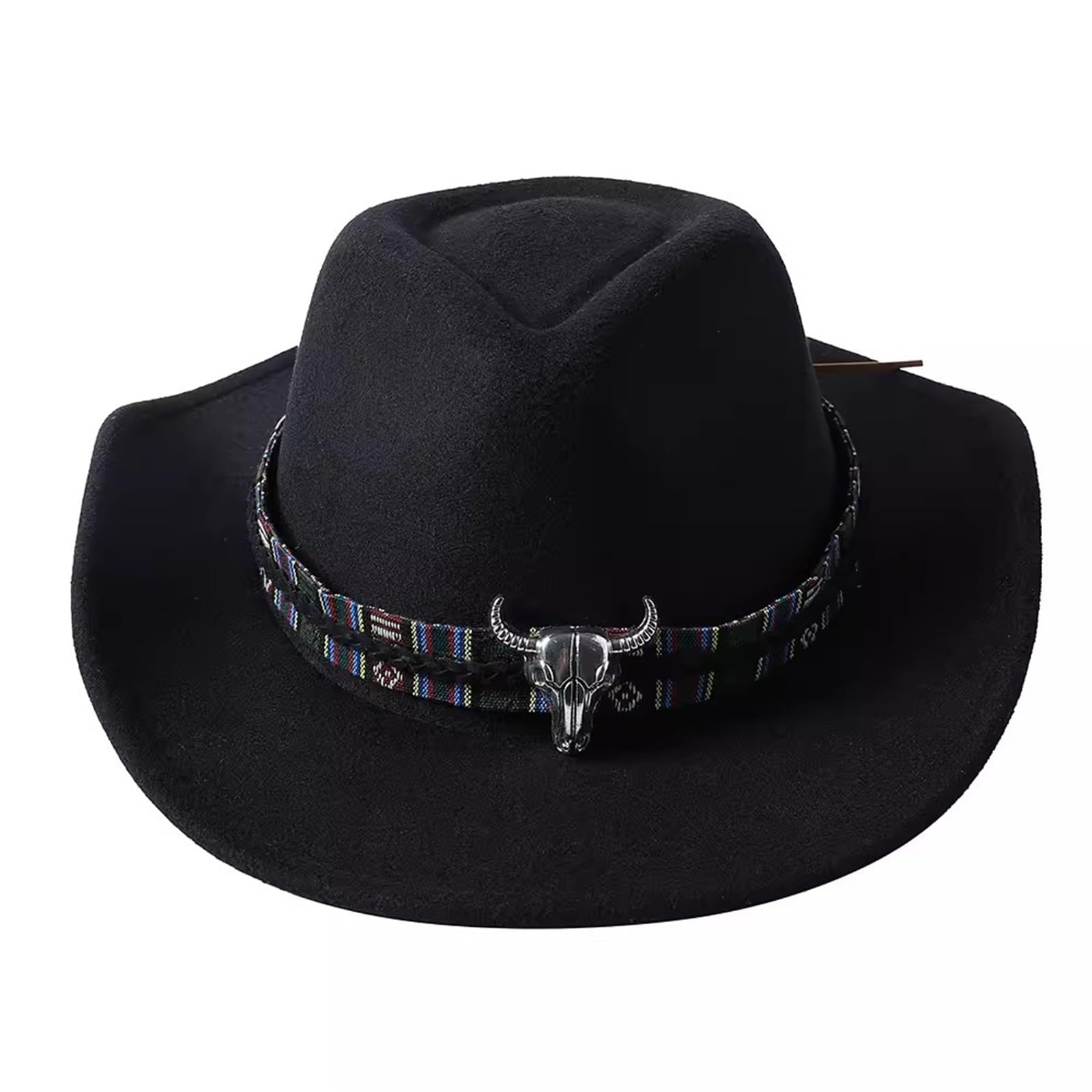 Cappello da Cowboy Cappello da Cowboy Bombetta Tibetano Tweed Esterno Occidentale per Uomo e Donna