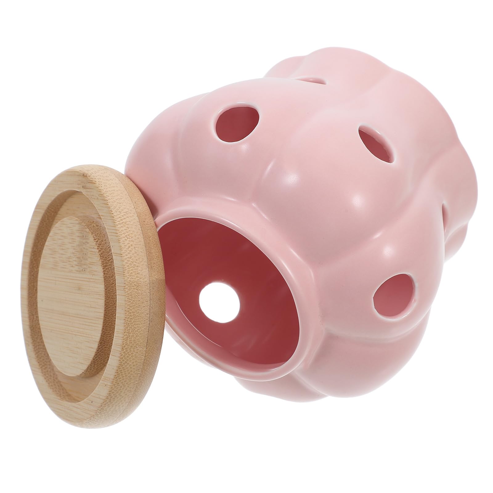 OSALADI Recipiente de Cerámica Tapa Ventilada Gran Capacidad Fácil de Limpiar para Almacenamiento de Ajo y Jengibre Adecuado para Accesorios de Cocina Hogar