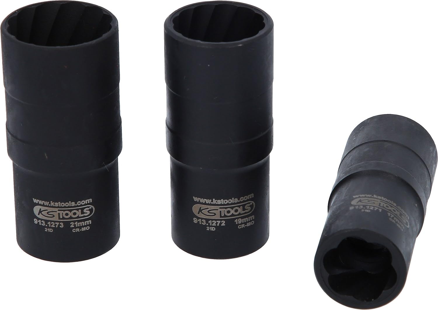 KS Tools 913.1270 1/2-inch 17-21mm Twist Socket Set (3 Pieces)