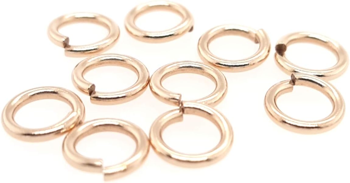 10pcs 14/20 Gold Filled Round Open Jump Rings 8.0MM OD, 5.5MM ID 16 Gauge by CRAFT WIRE